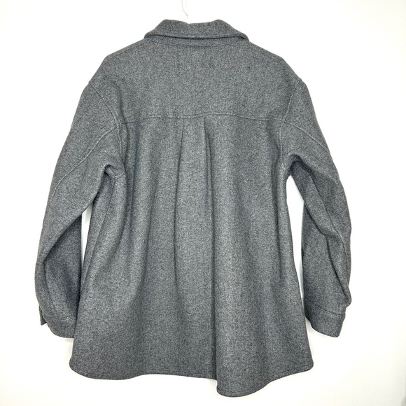 Love Tree Shacket Sz L Gray Pockets Cozy Fall Winter - Picture 2 of 8